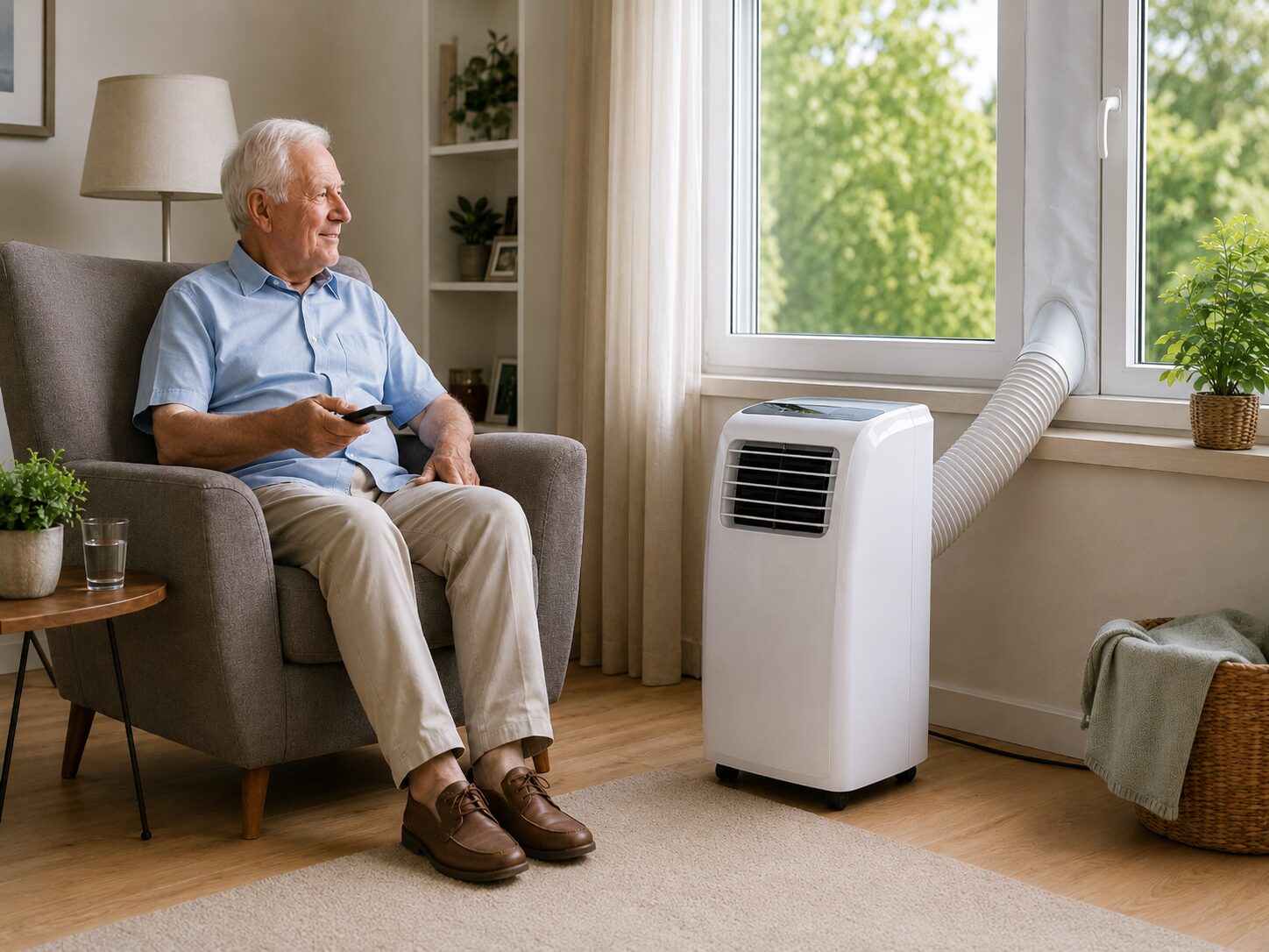 Mobile Klimaanlage fuer Senioren