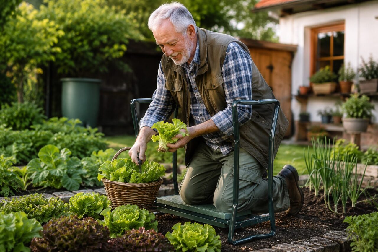 Garten-Rollsitz und Kniebank
