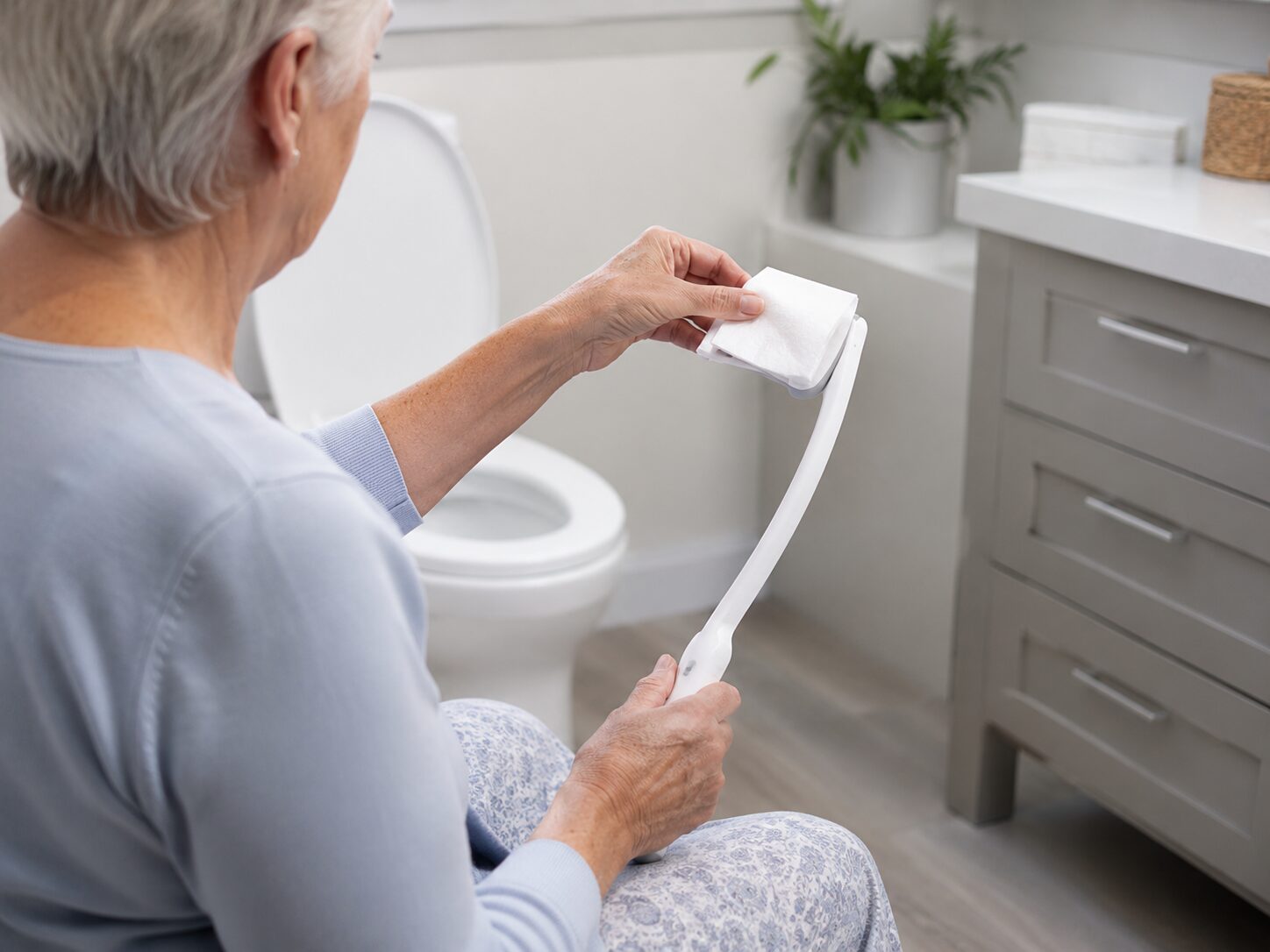 Toilettenpapierhilfen für Senioren