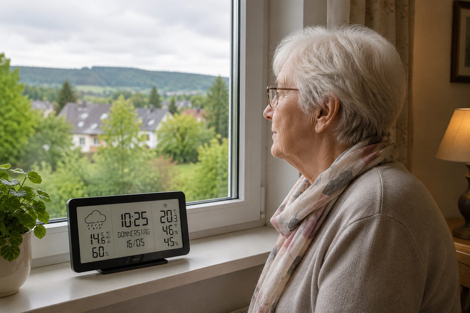 Wetterstation f&uuml;r Senioren &ndash; gro&szlig;es Display, einfache Bedienung